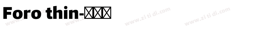 Foro thin字体转换